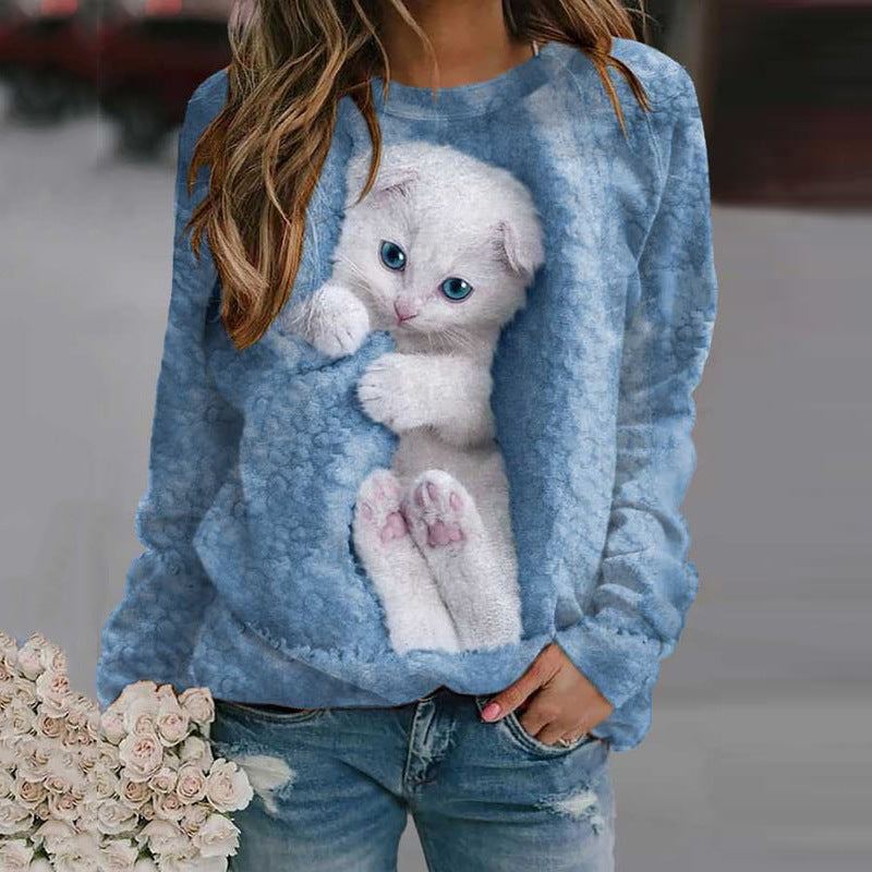 Mochi | Cozy Cat Print Sweatshirt