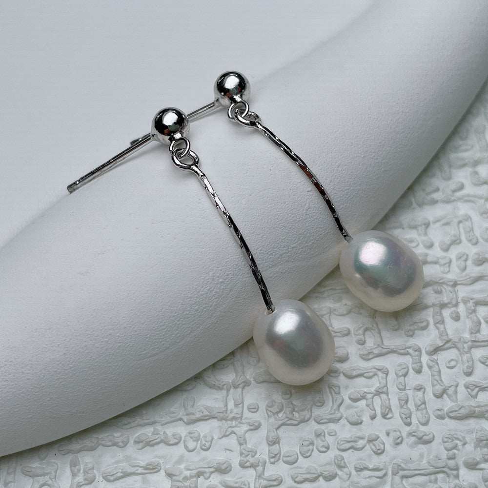 Wanda | Pearl Drop Stud Earrings