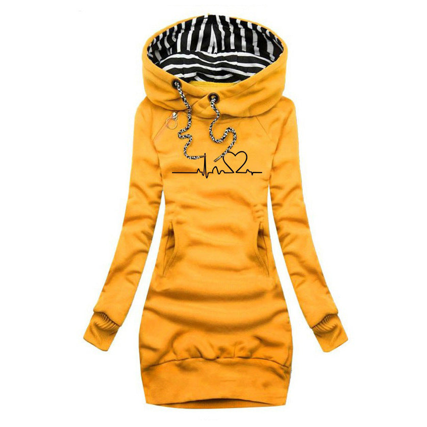 Vivienne | Heartbeat Turtleneck Hoodie Dress