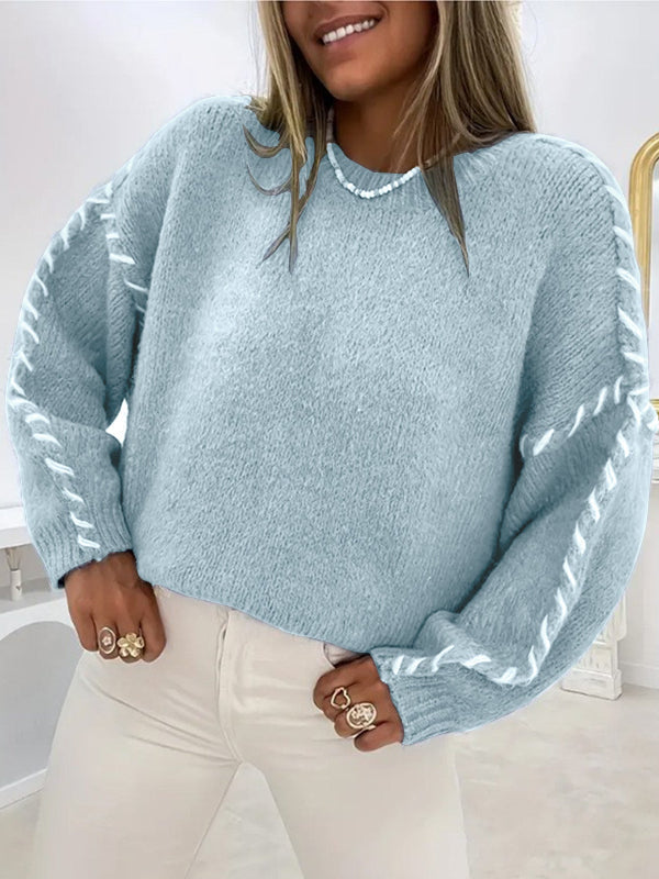 Céleste | Relaxed Round Neck Knit Sweater