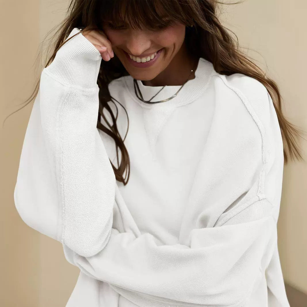 Camille | Relaxed Crewneck Cotton Sweatshirt