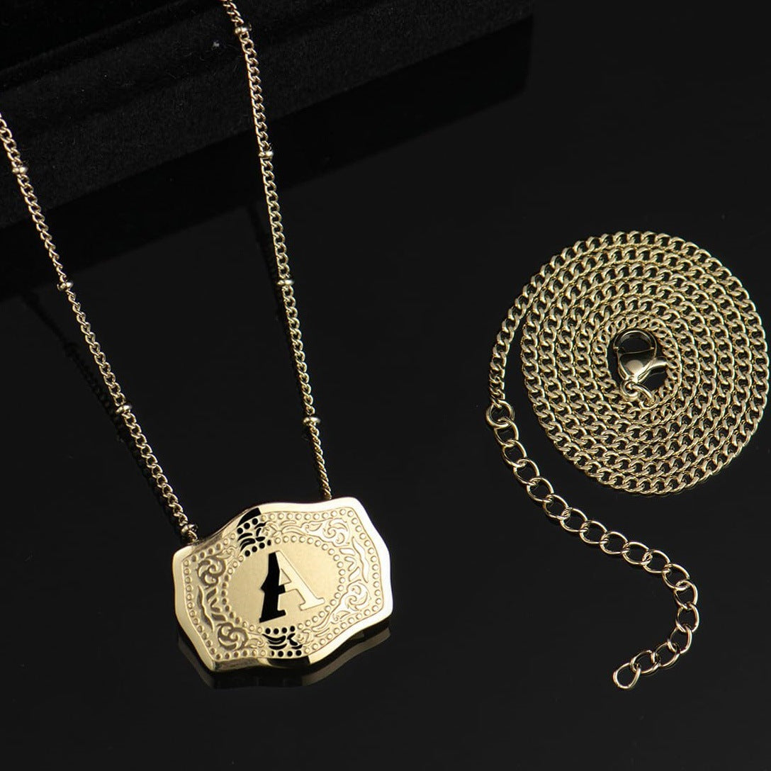 Quinn | Sleek Initial Letter Pendant Necklace