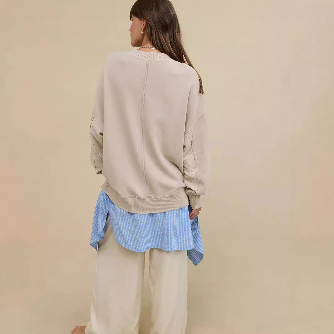 Camille | Relaxed Crewneck Cotton Sweatshirt