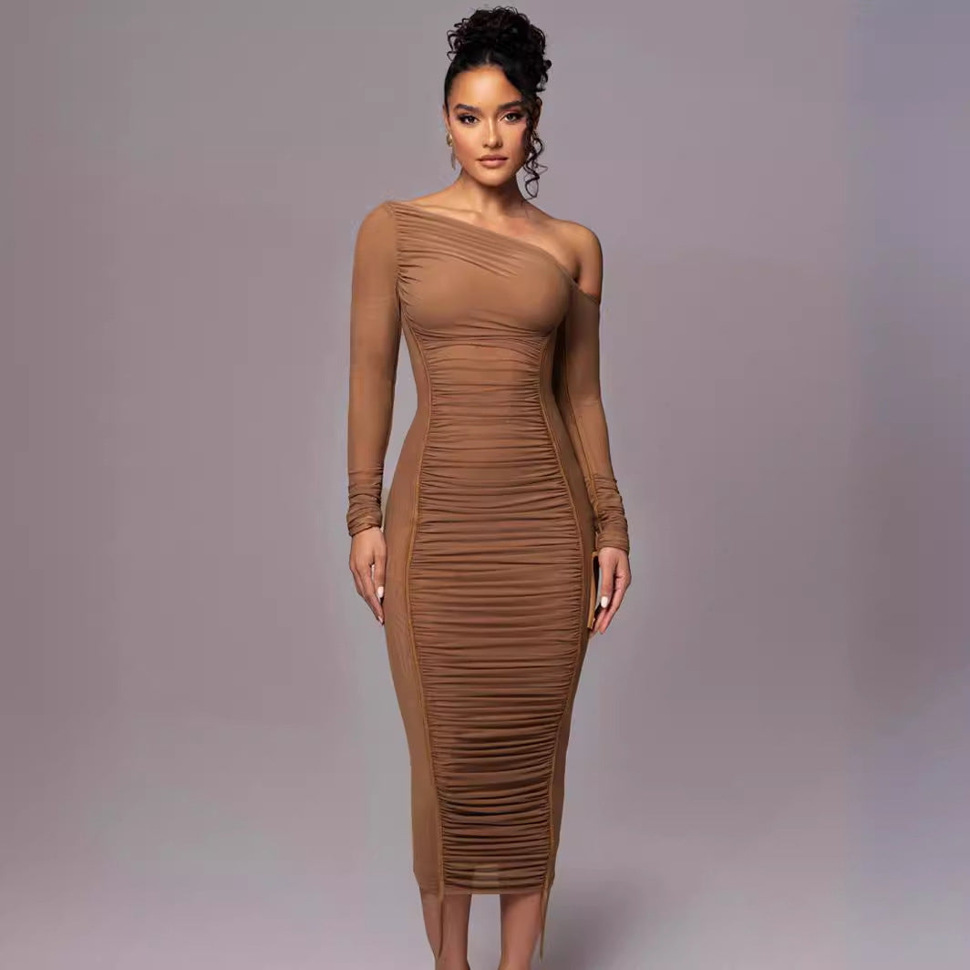 Vivienne | Bodycon Long Sleeve Midi Dress