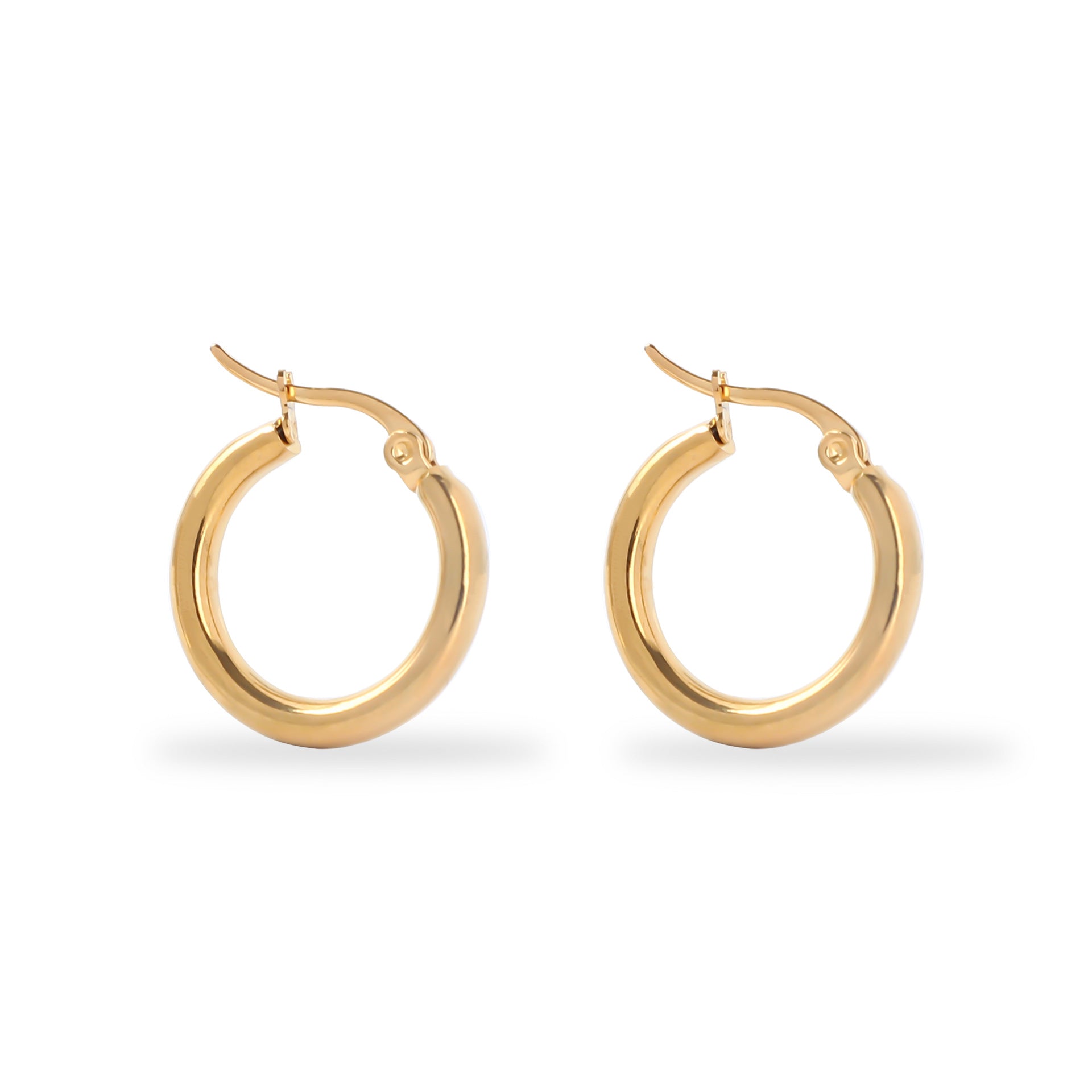 Prue | Polished Sterling Silver Hoop Earrings