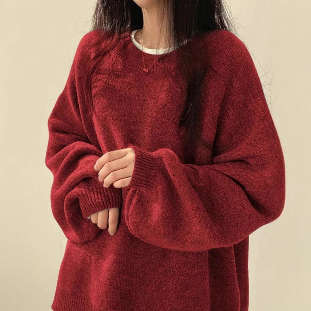 Camille | Oversized Knit Round Neck Sweater