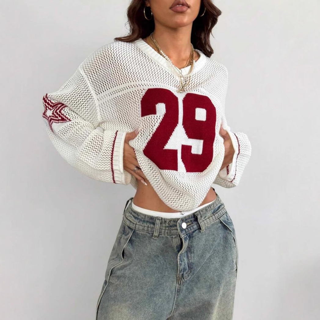 Céleste | Retro Knit Long Sleeve Pullover