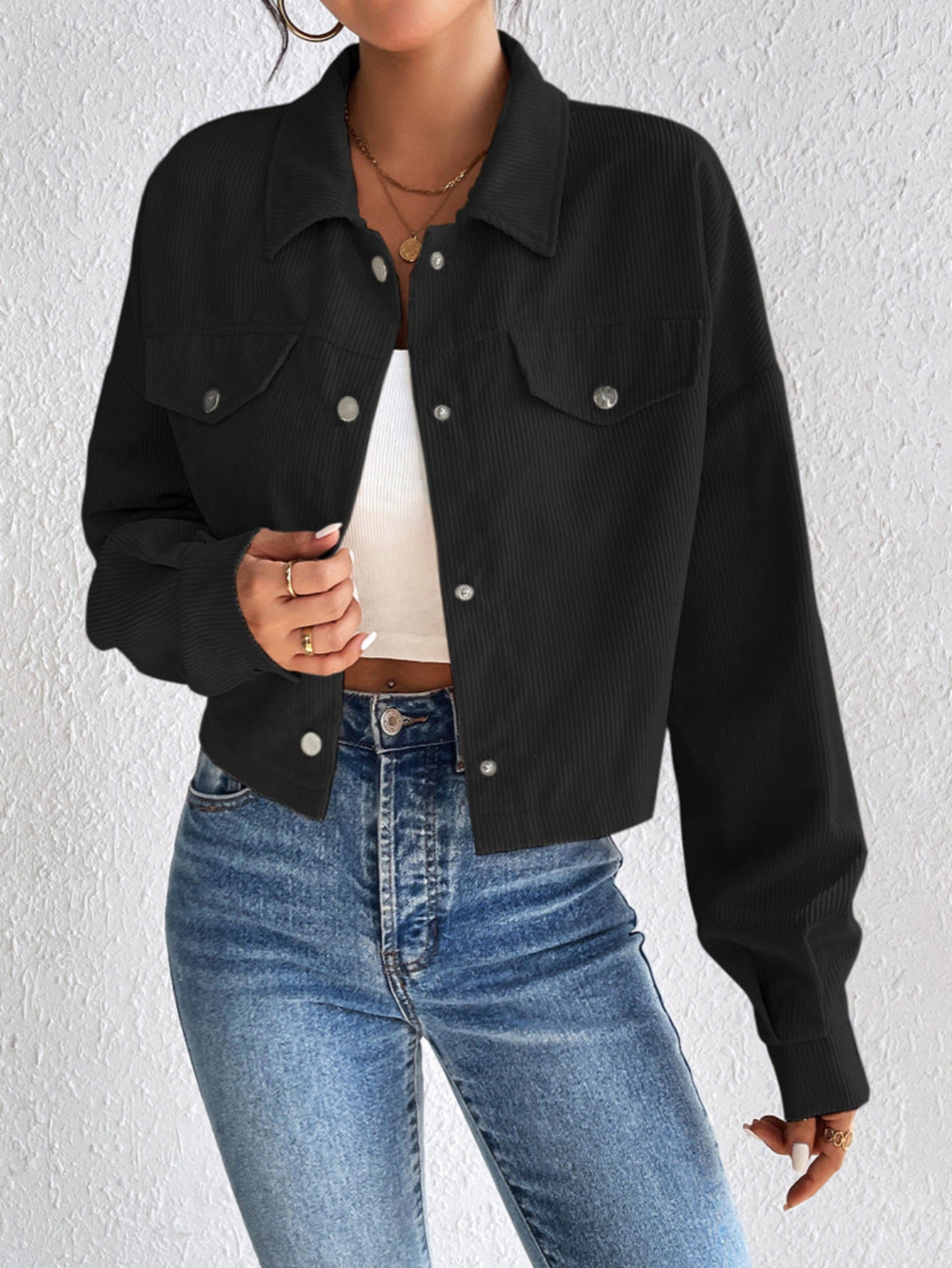 Celestine | Vintage Collared Button-Up Jacket