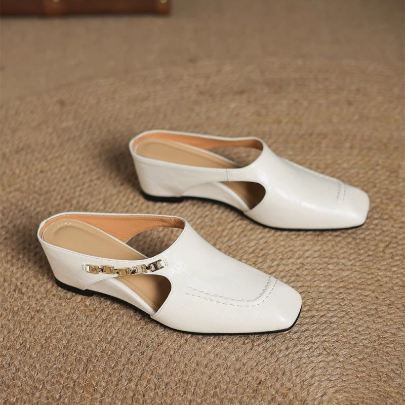 Marilyn | Leather Slip-On Mules