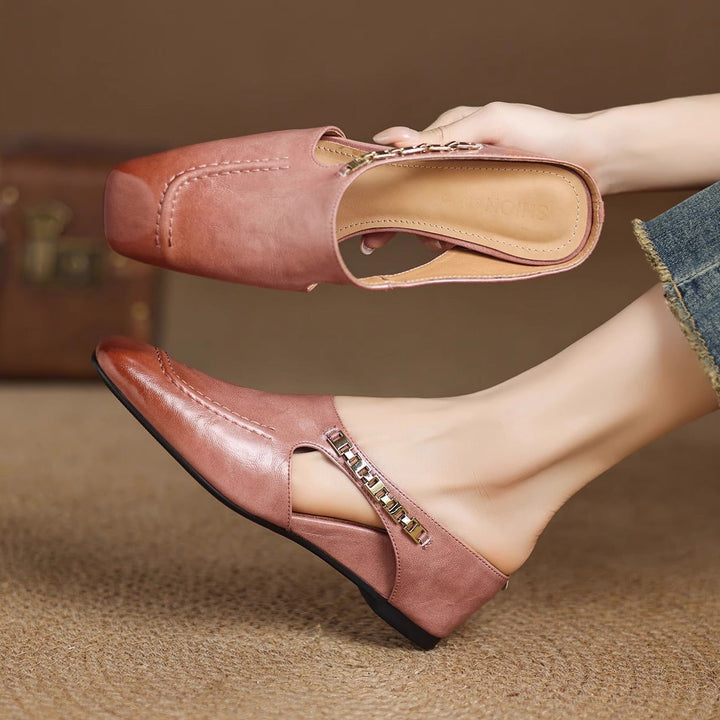 Marilyn | Leather Slip-On Mules