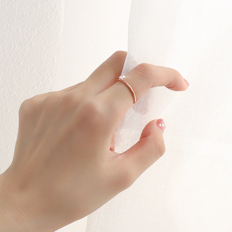 Soleil | Crystal Solitaire Stacking Ring