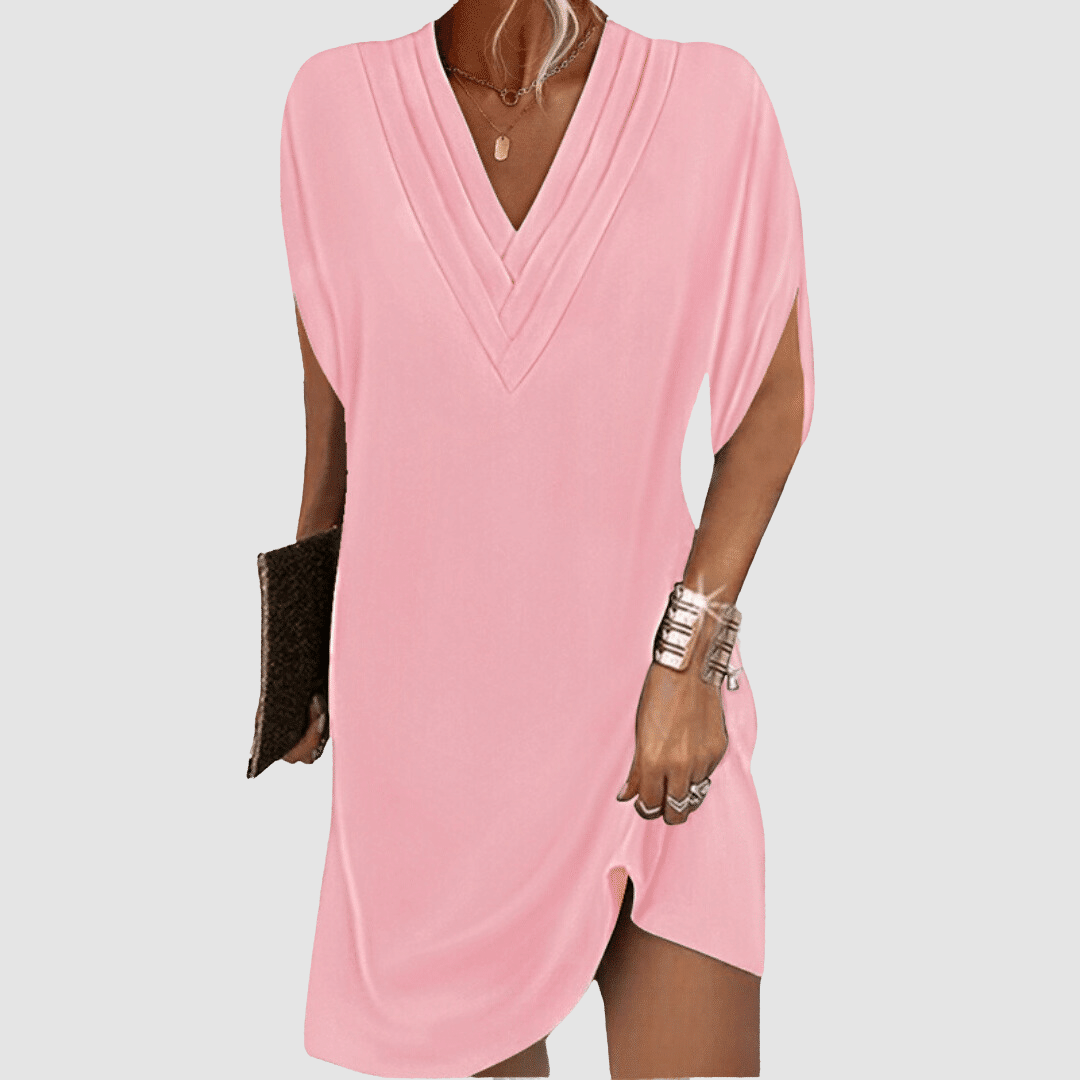 Zona | V-Neck Half-Sleeve Dress