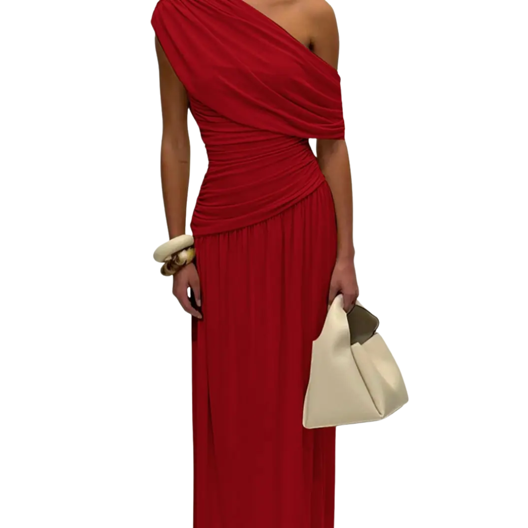 Séraphine | Asymmetric Pleated Midi Dress