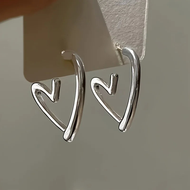 Jessica | Heart Earrings, Rose Gold Vermeil