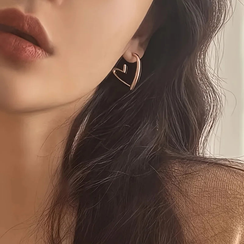 Dolores | Heart Earrings Rose Gold Vermeil