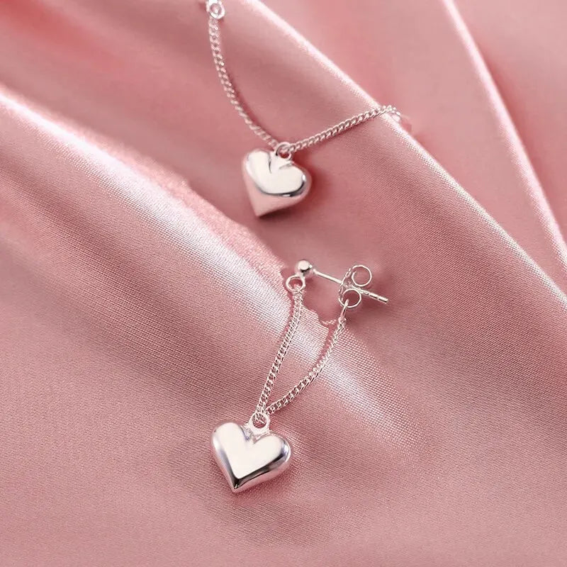 Emma | Geometric Heart Hoop Earrings