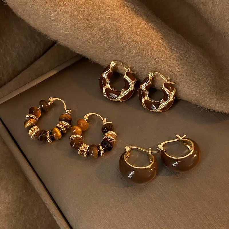 Marcia | Vintage U-Hoop Statement Earrings