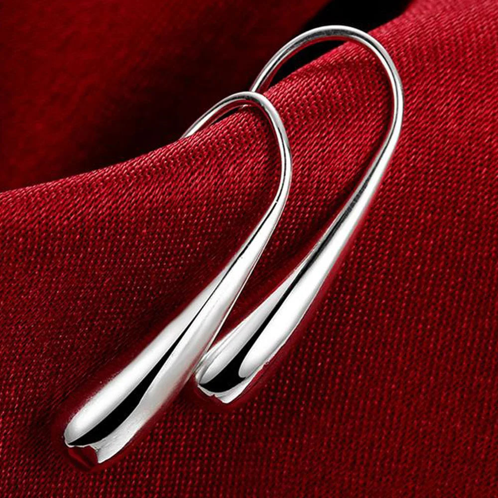 Adaeze | Sterling Silver Water Drop Hoops