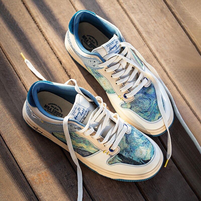 Céleste | Artistic Swirl Low-Top Sneakers