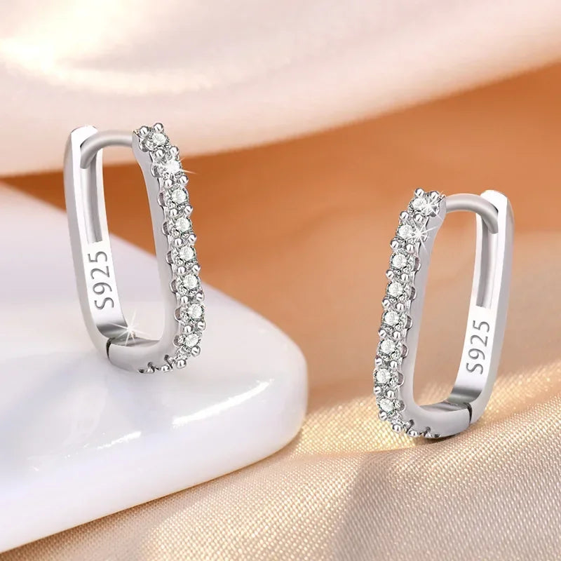 Toni | Polished Zircon Hoop Earrings