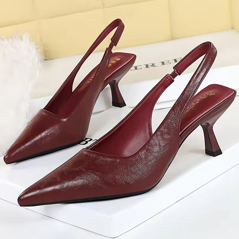 Alondra | Pointed Toe Slingback Heels