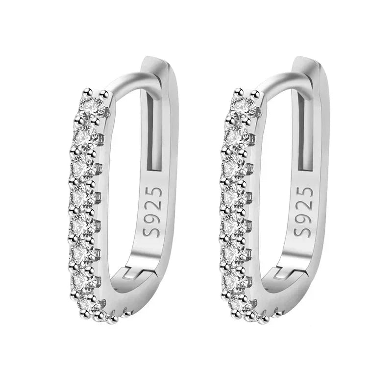 Toni | Polished Zircon Hoop Earrings