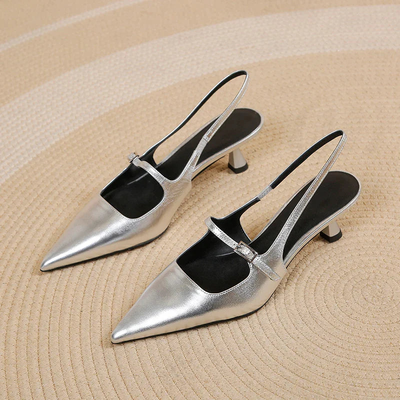 Annaliese | Slingback Kitten Heels