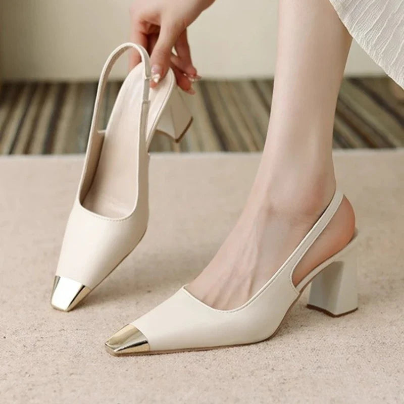 Hester | Pointed Toe Slingback Heels