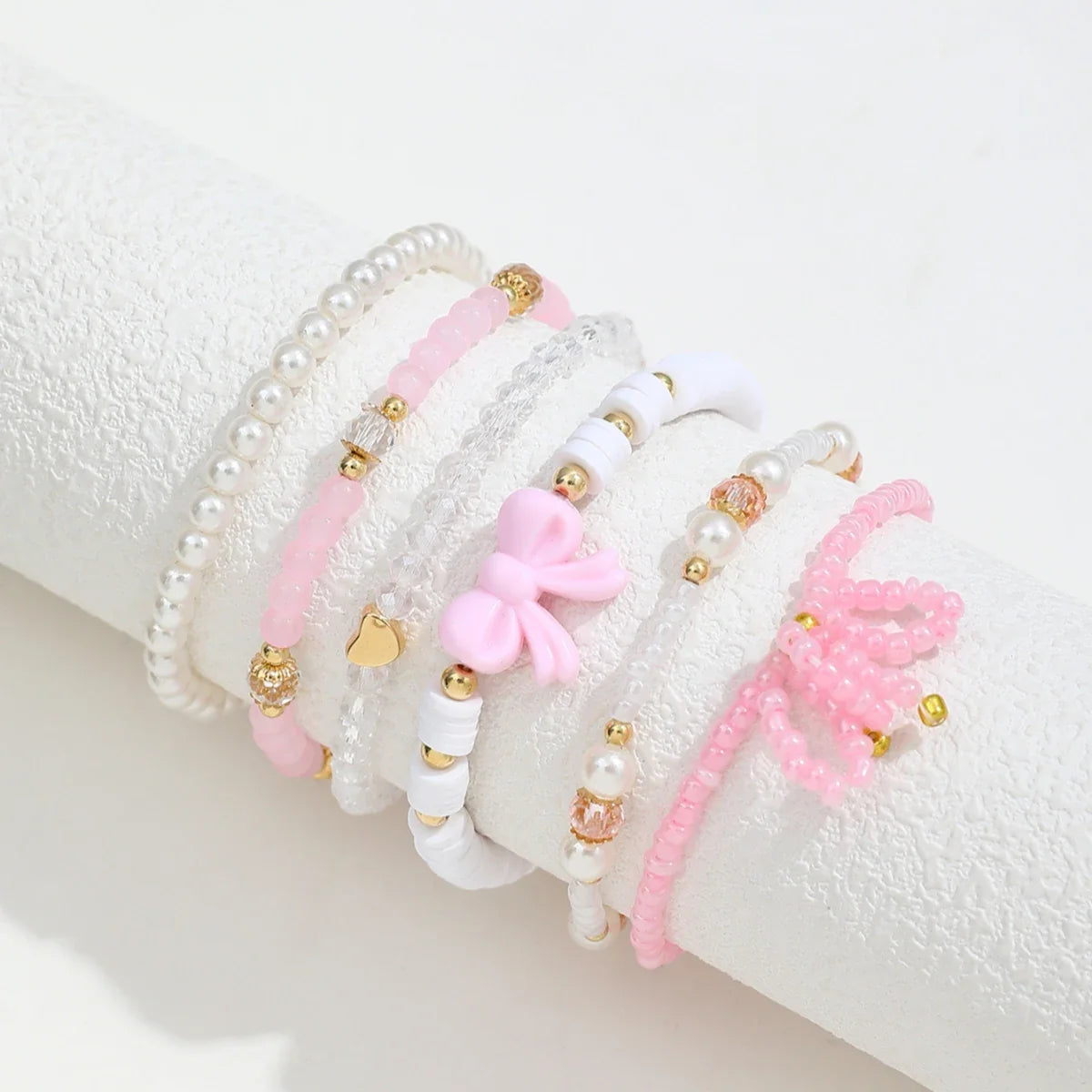 Morgan | Pearl Bow Bracelet Set