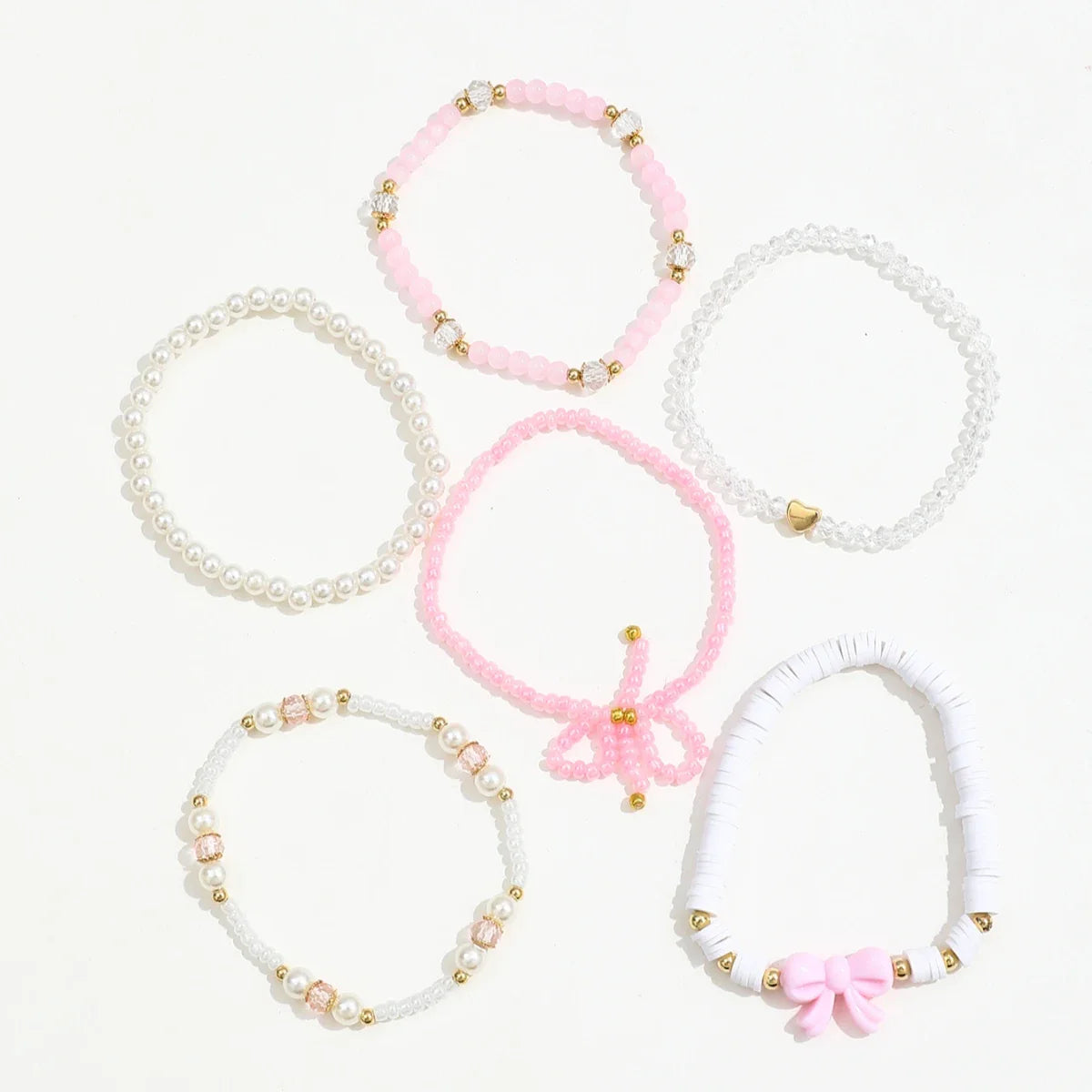Morgan | Pearl Bow Bracelet Set