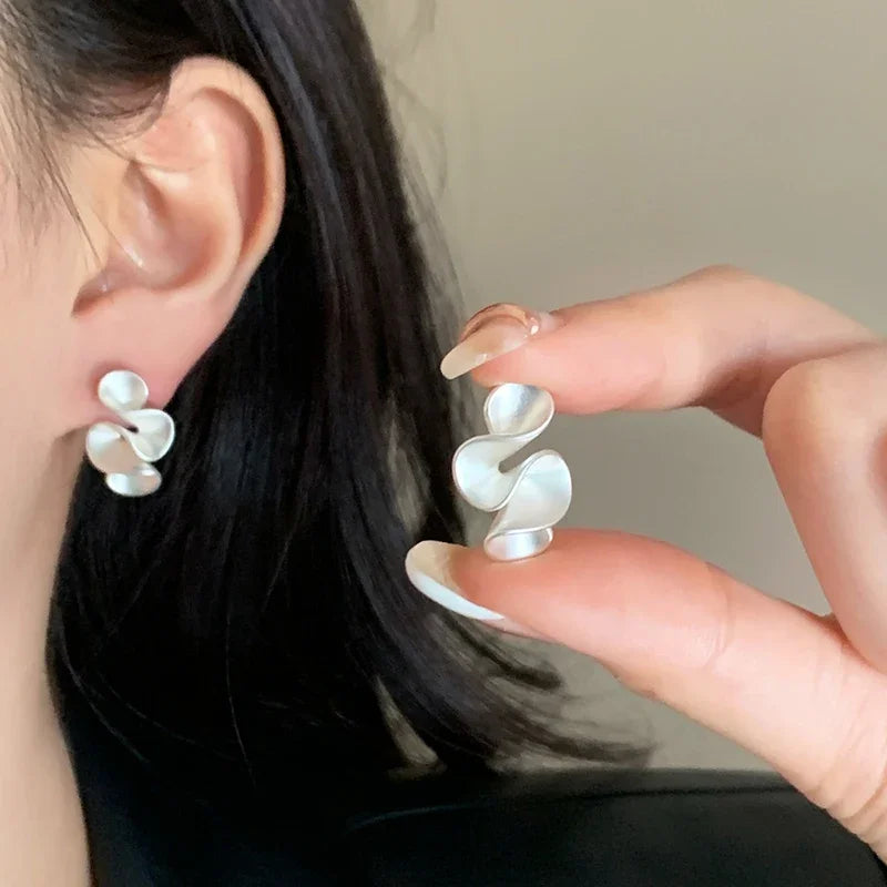 Christine | Gold Flower Stud Earrings