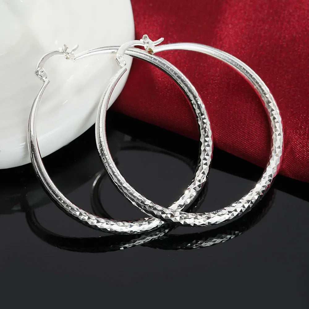 Loretta | Sterling Silver Circle Hoop Earrings