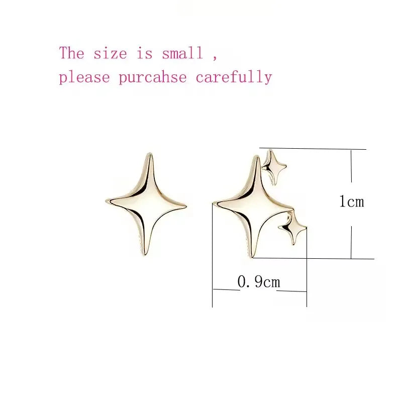 Reese | Sterling Silver Star Chain Earrings