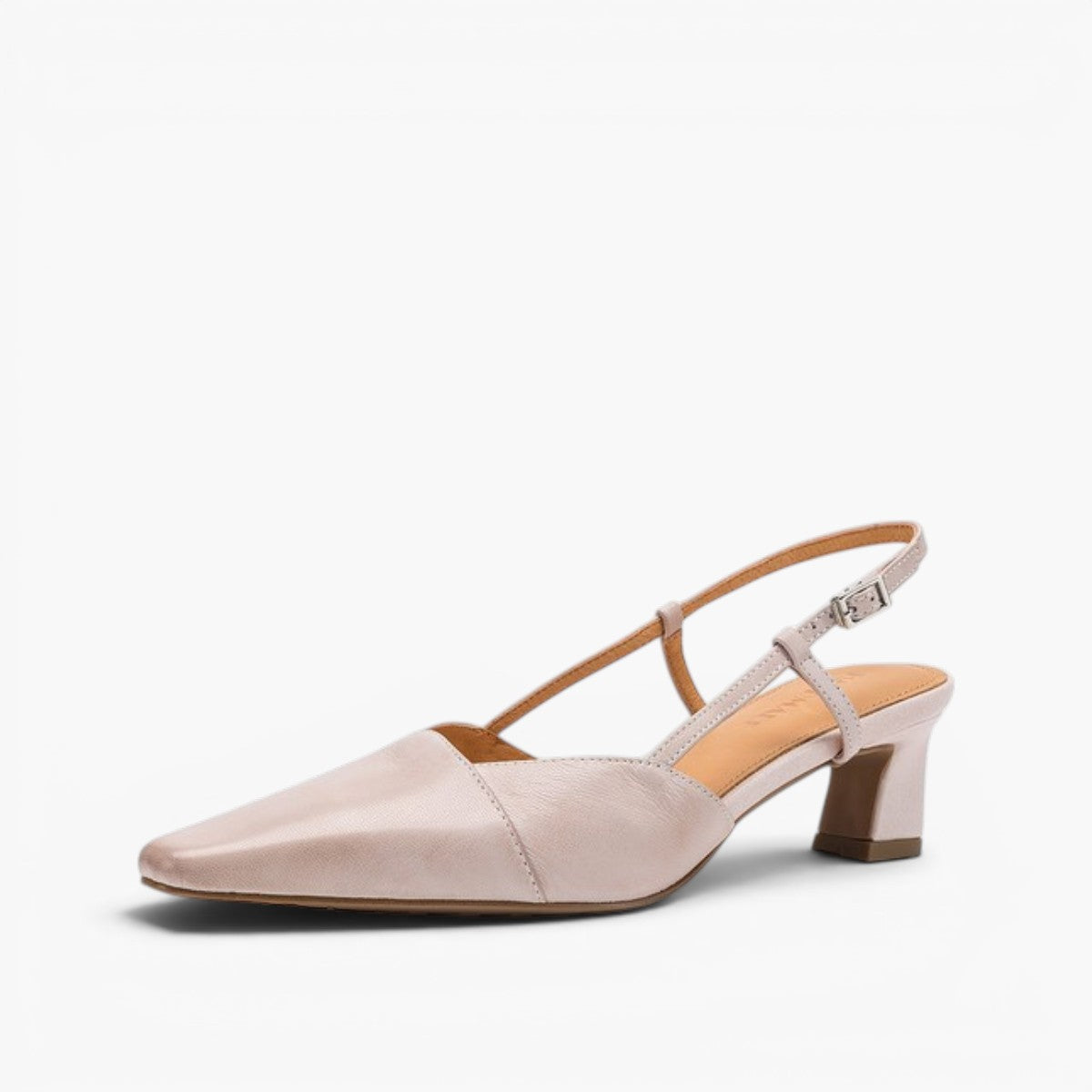 Almeta | Leather Slingback Heels
