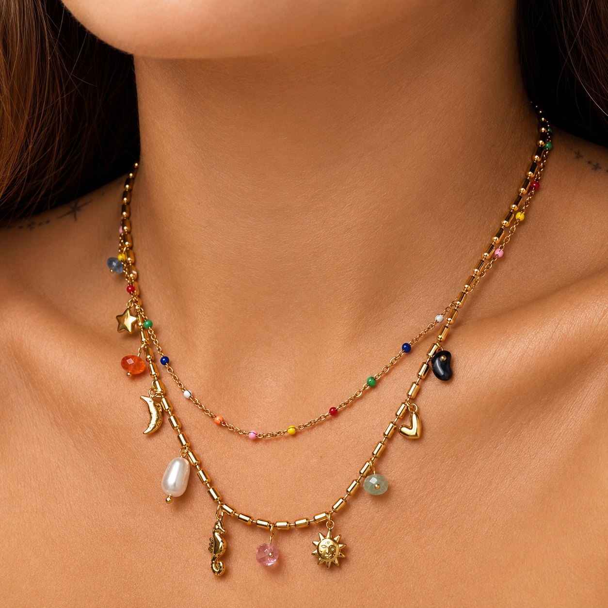 Via | Colorful Charm Necklace