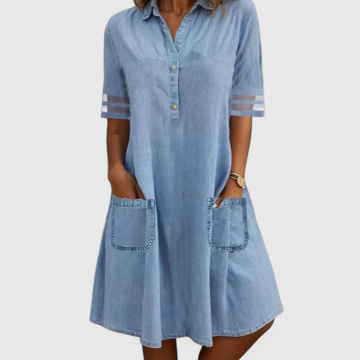 Gertrude | Curve-Flattering Denim Dress