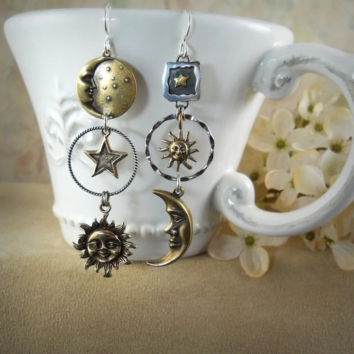 Xeris | Celestial Drop Pendant Earrings