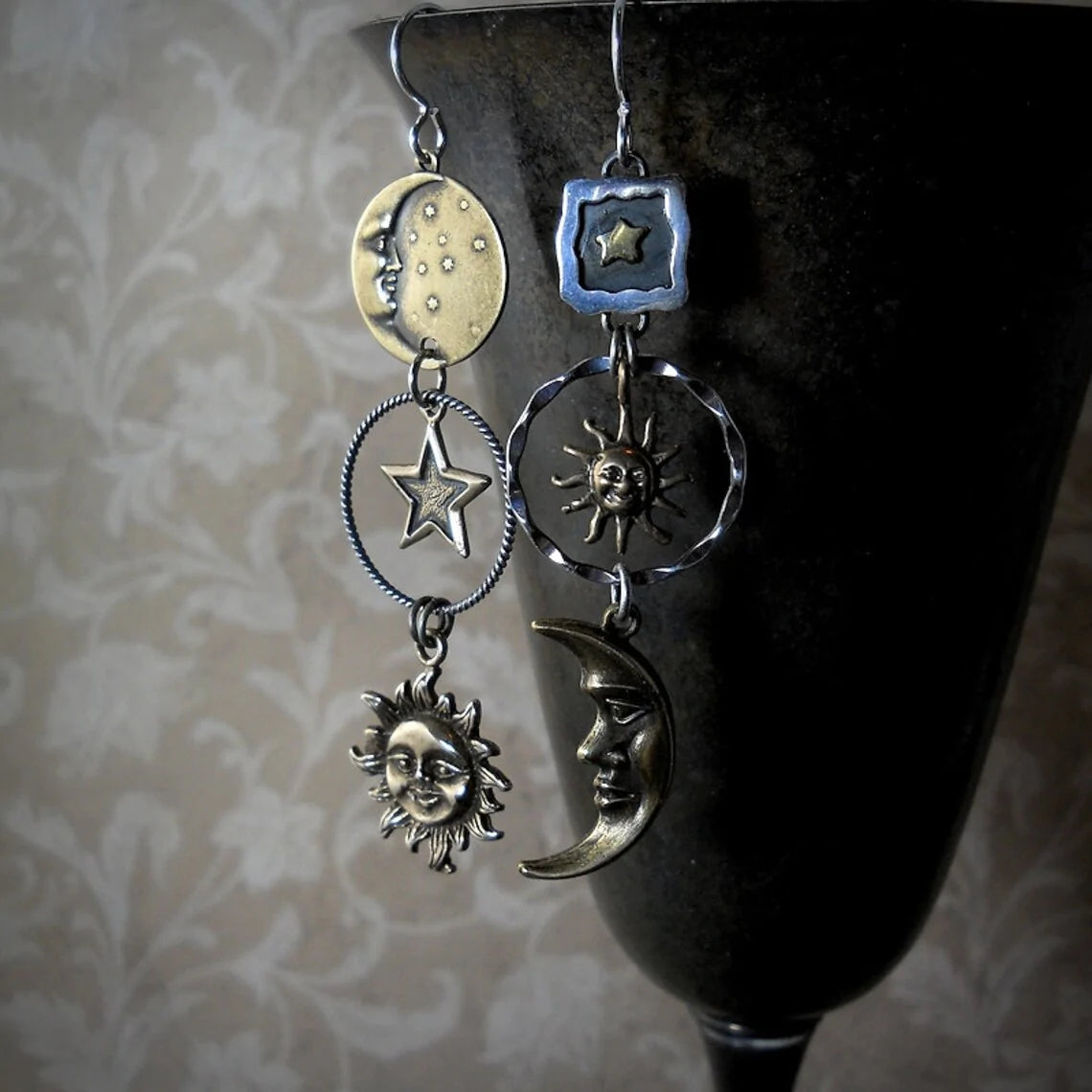 Xeris | Celestial Drop Pendant Earrings