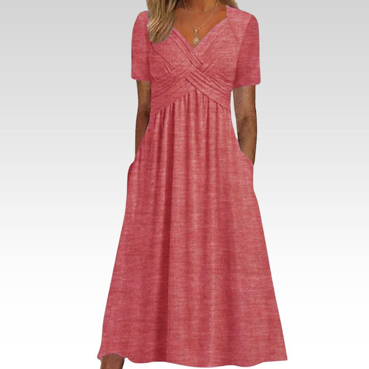 Davina | V-Neck Flattering Midi Dress