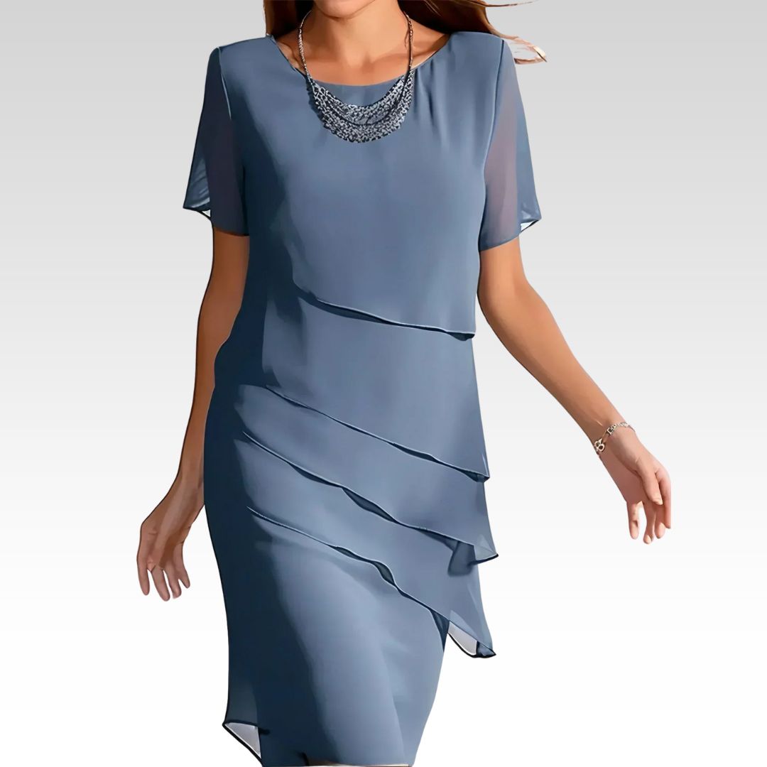 Unique | Short-Sleeve Midi Dress