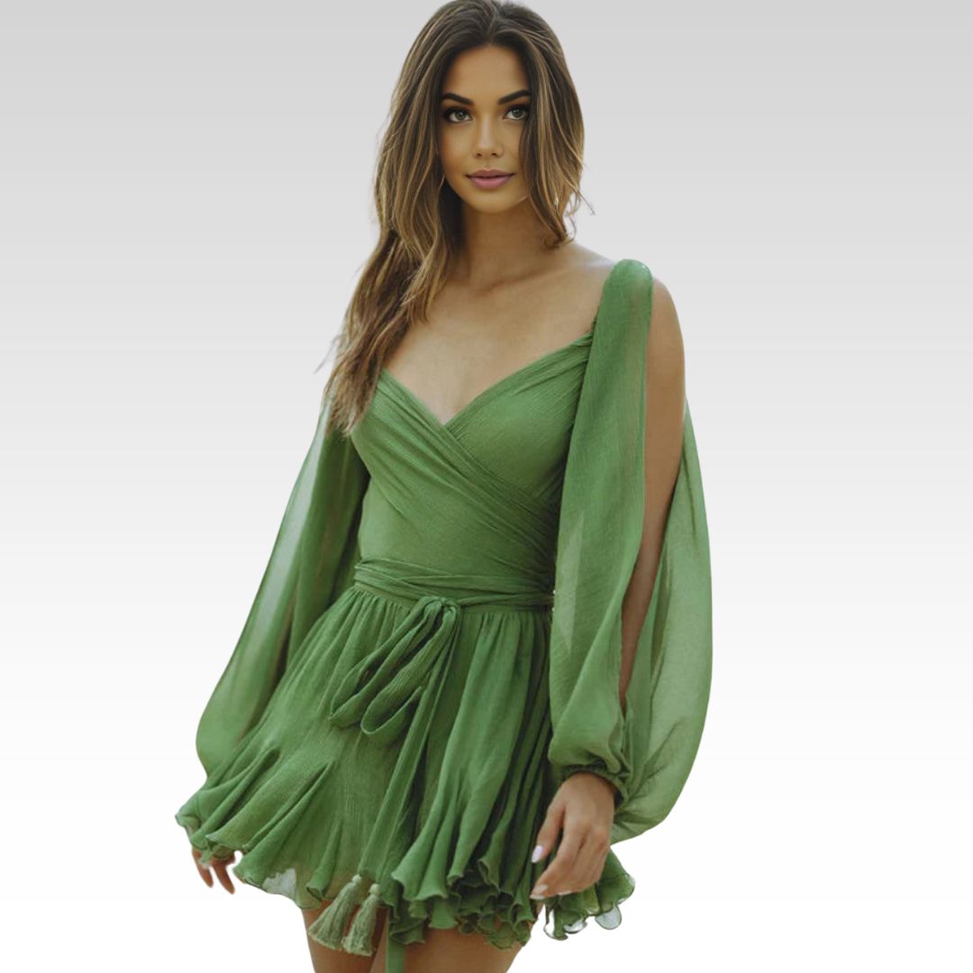 Della | Elegant Mini Dress with Built-In Shorts