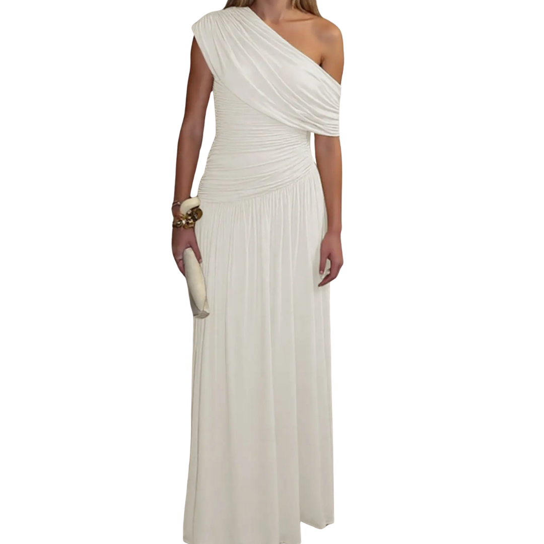 Séraphine | Asymmetric Pleated Midi Dress
