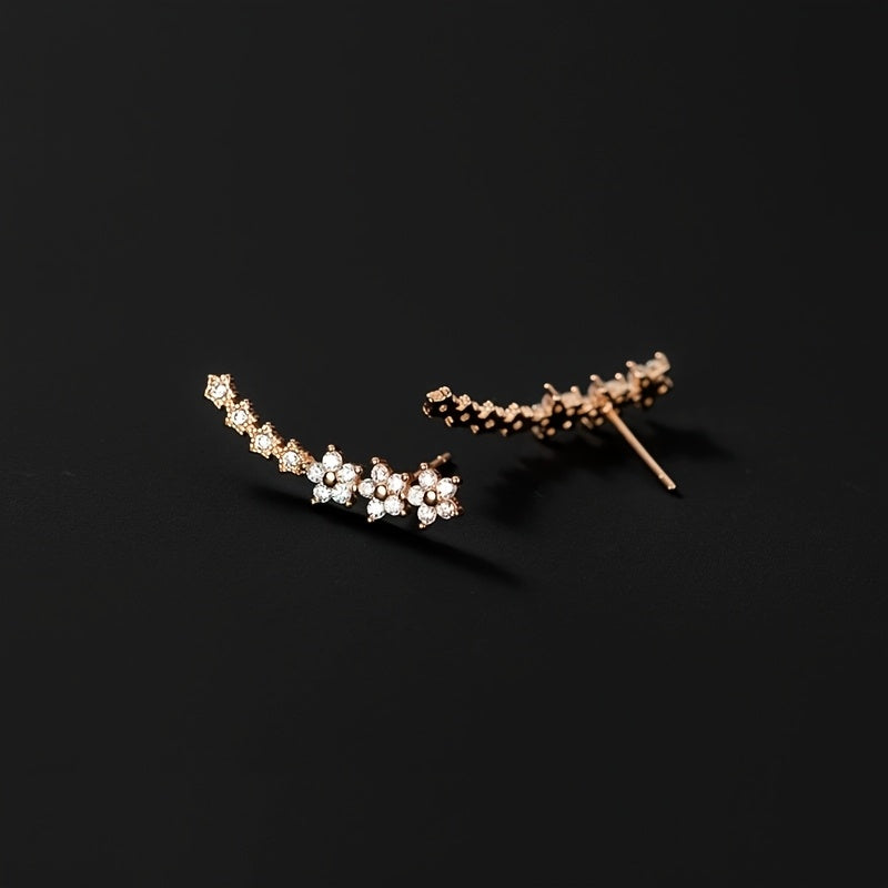 Ursula | Floral Ear Climber Earrings