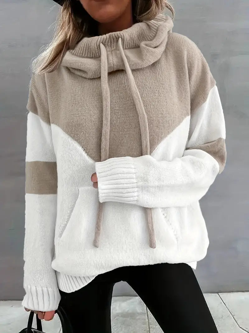 Céleste | Dual-Tone Cosy Relaxed Hoodie