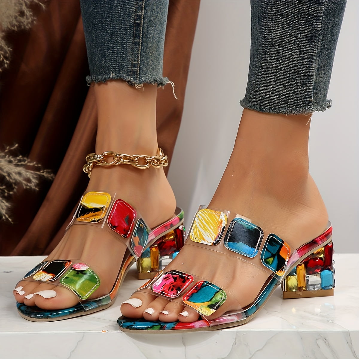 Edna | Bold Color-Block Comfort Sandals
