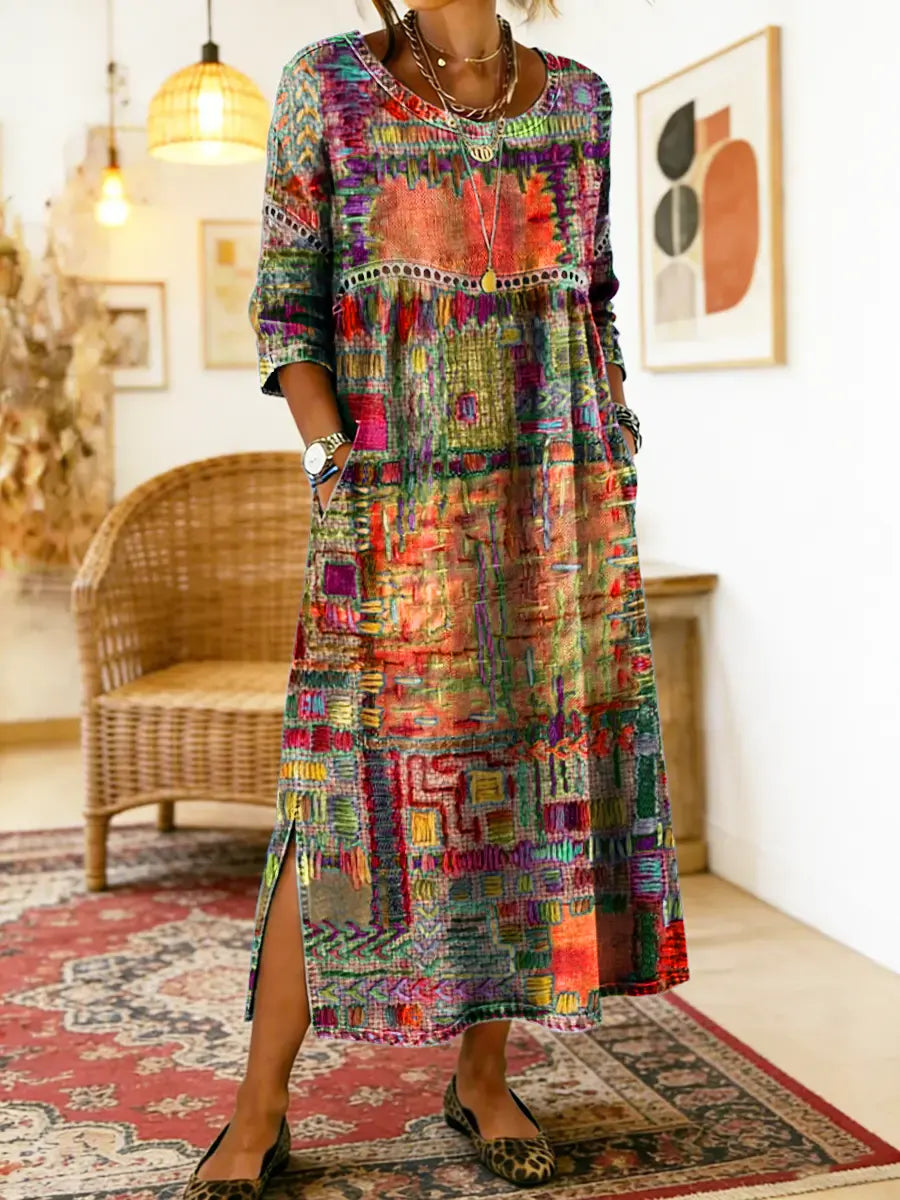 Iyla | Artisan Patchwork Maxi Dress