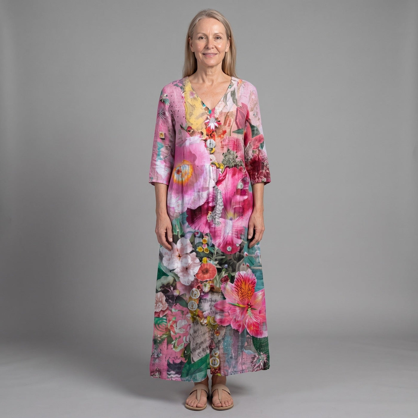 Latanya | Floral Summer Midi Dress