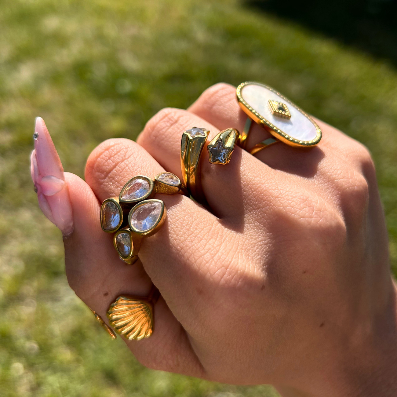 Braelynn | Lustre Adjustable Crystal Ring