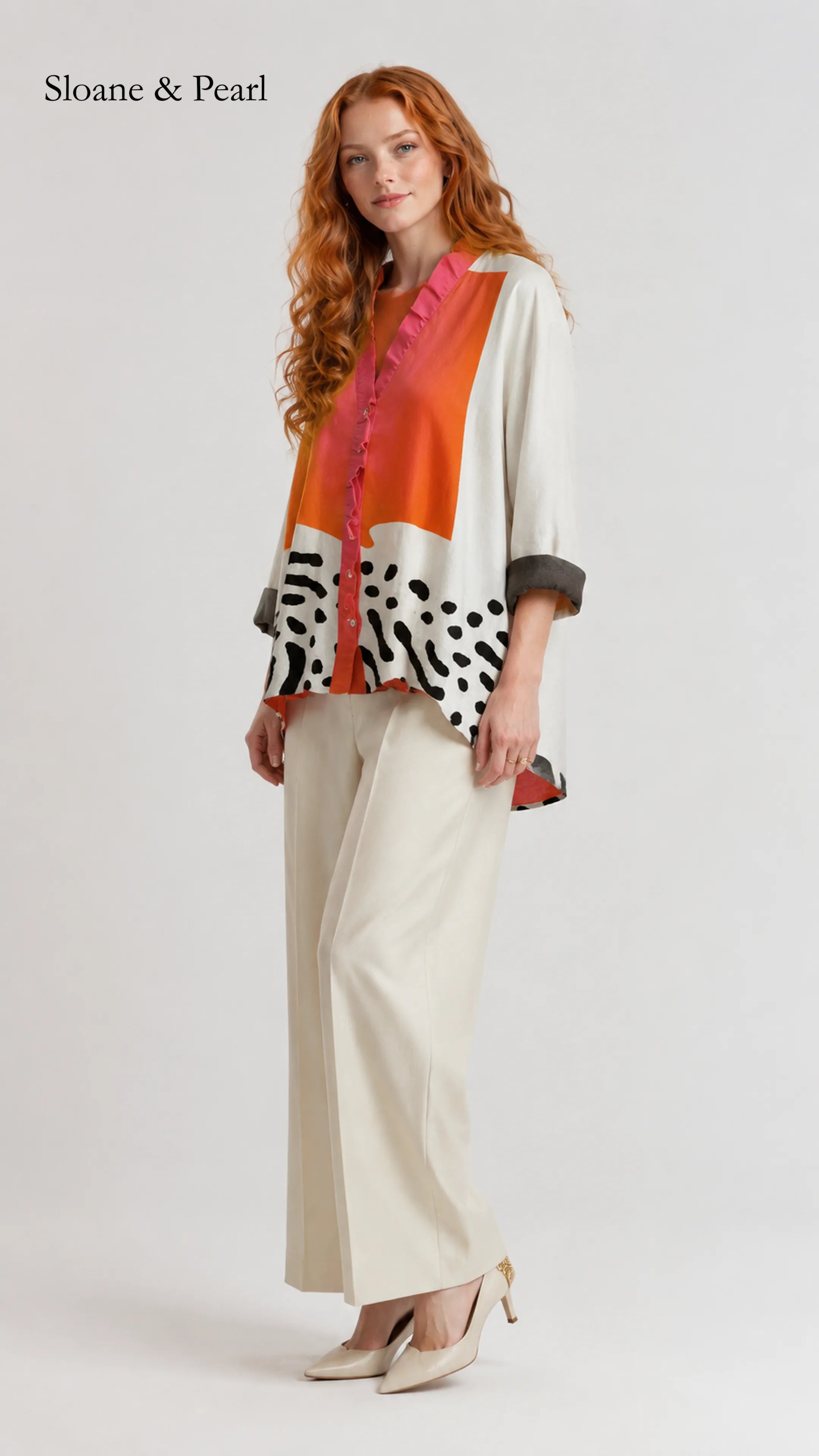 Olive | Luminous Printed Blouse