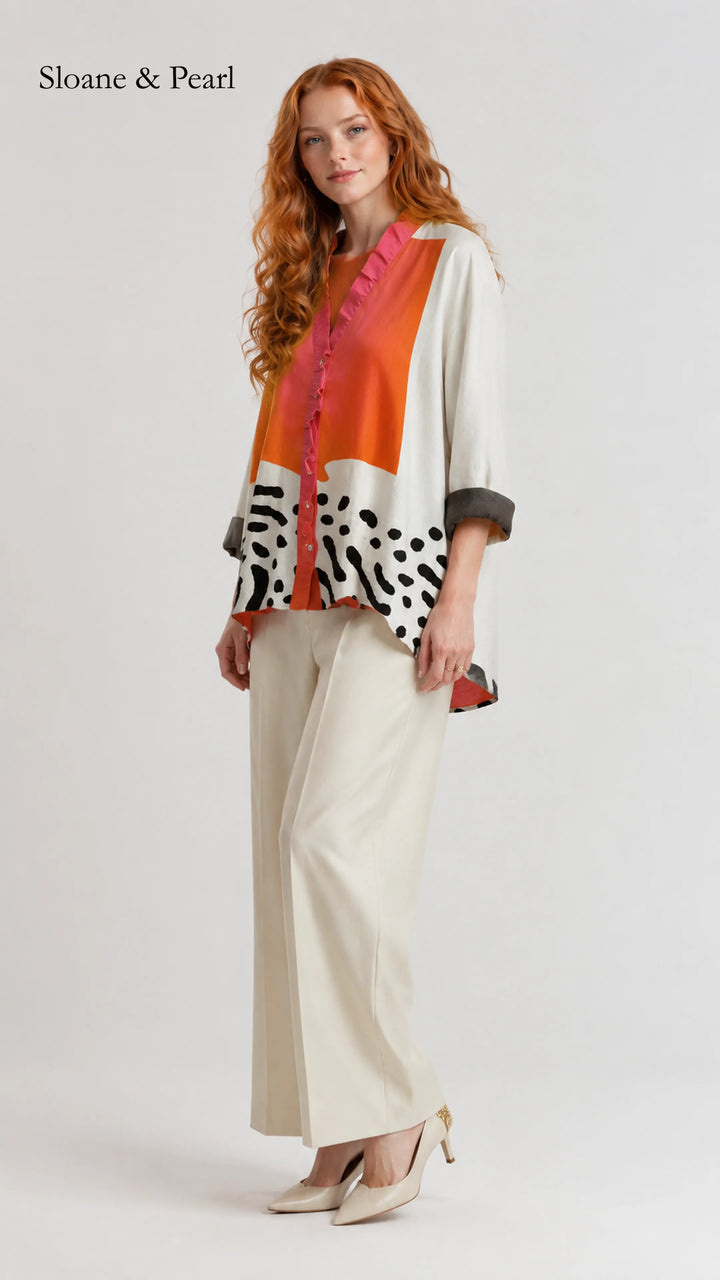 Olive | Luminous Printed Blouse